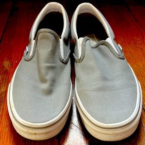 Gray Vans size 9 slip on’s
